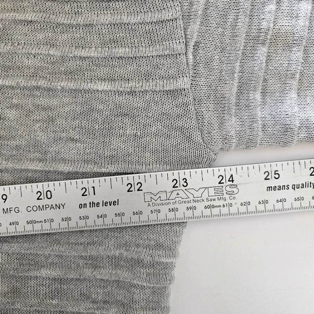 Cotton Emporium‎ Cardigan Sweater Womens Size 1X Gray Long Line Duster Pockets